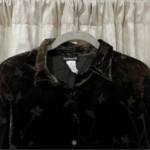 Cacharel velvet blouse & skirt set